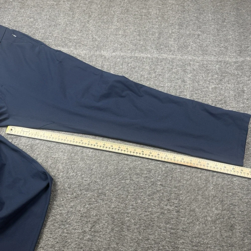 Lululemon Pants Mens 34x30 Blue Warpstreme Commission Stretch Golf *DISTRESSED
